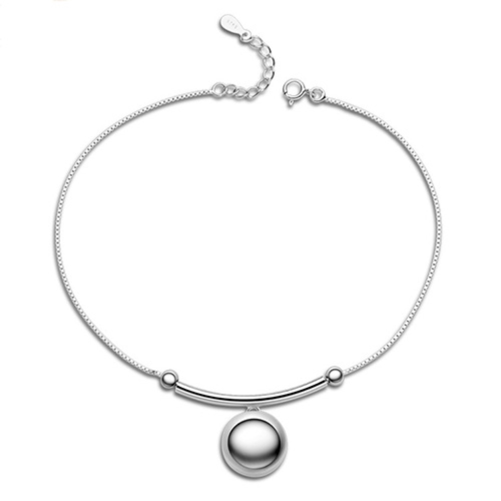 Bracelet Anklet Hollow Ball 0.925 Sterling Silver